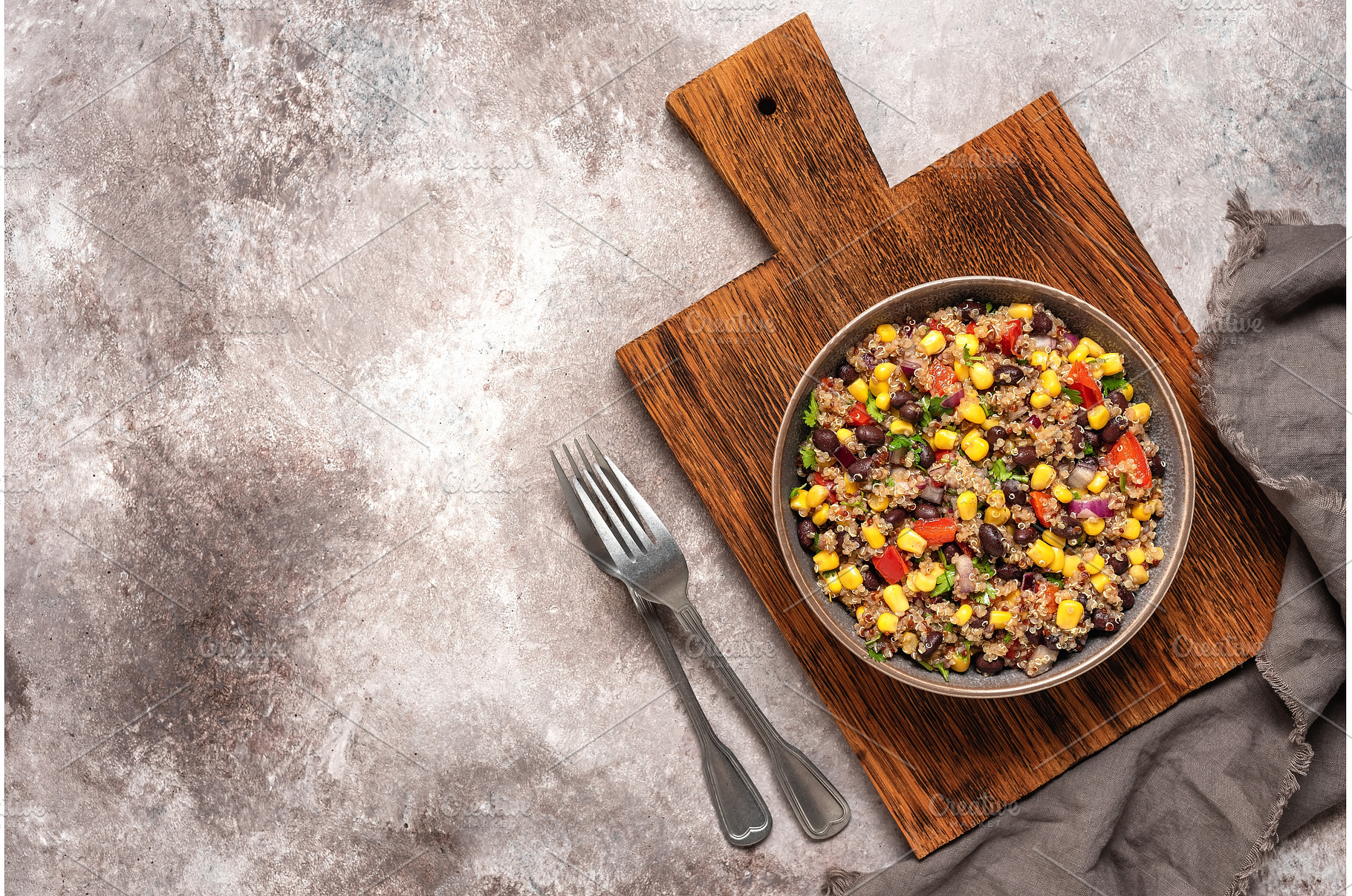 Mexican black beans corn quinoa, a Food & Drink Photo by Yulia71