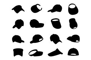 Sporty caps and visors black, an Object Illustration by LadadikArt