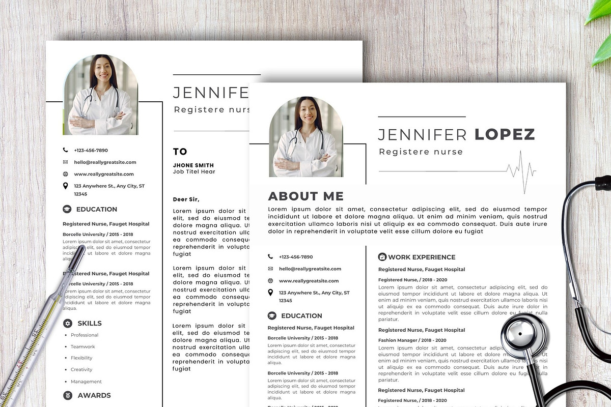 registered nurse resume template, a Resume Template by iloveTemplate (Photo 1 of 2)