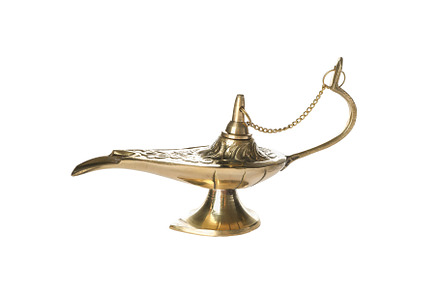 Magic Aladdin Lamp isolated on white background
