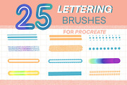25 Procreate Lettering Brushes Set, a Brush Add-On by LiuBi Art (Thumbnail 1 of 6)