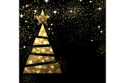 Golden Christmas trees set, a Decorative Illustration by Vjom (Thumbnail 9 of 12)