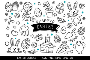 Easter Doodle elements design., a Decorative Illustration by kaisorn