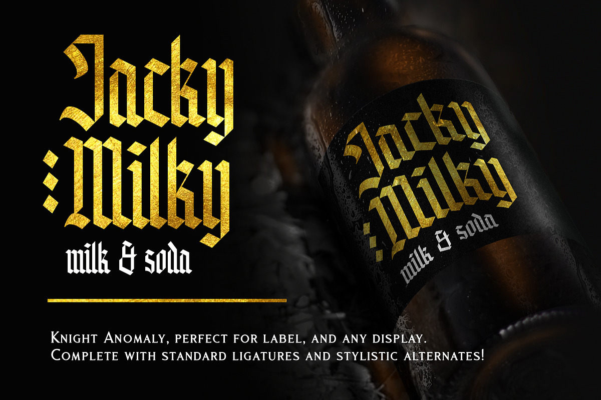 Knight Anomaly, a Blackletter Font by Arterfak Project (Photo 6 of 11)