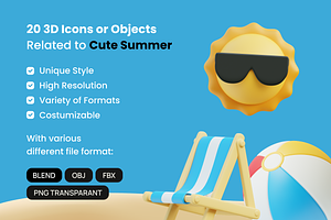 3D Cute Summer Collection