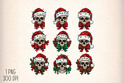 Christmas Coquette Skeleton Hallowee, an Illustration by Daily.Designs (Thumbnail 1 of 5)