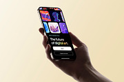 Phone 15 Pro Mockup in Hand, an iPhone Mockup by Asylab (Thumbnail 4 of 4)