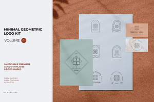 Minimal Geometric Logo kit vol.1, a Branding & Logo Template by Artspirs