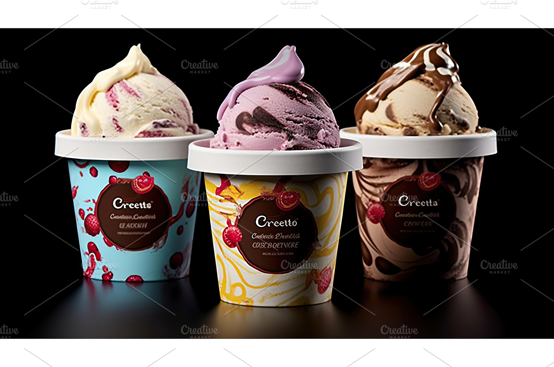 cone ice cream package ai generated, a Food & Drink Photo by pikepicture