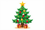 Cute Cartoon Xmas Trees, an Illustration by balal (Thumbnail 7 of 11)