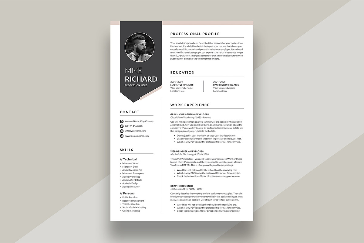 Resume, a Stationery Template by DesignDevisers (Photo 3 of 10)
