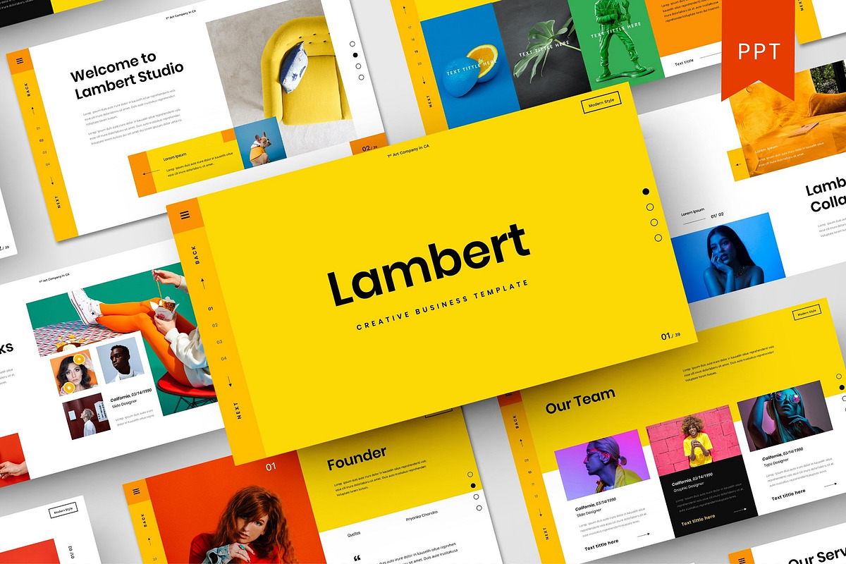 Lambert – Business PowerPoint, a Presentation Template by Dens Creative Studio (Photo 1 of 6)