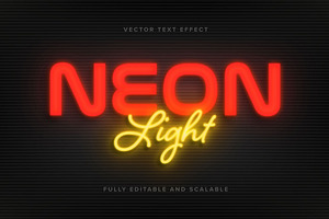 Neon Text Effect For Illustrator