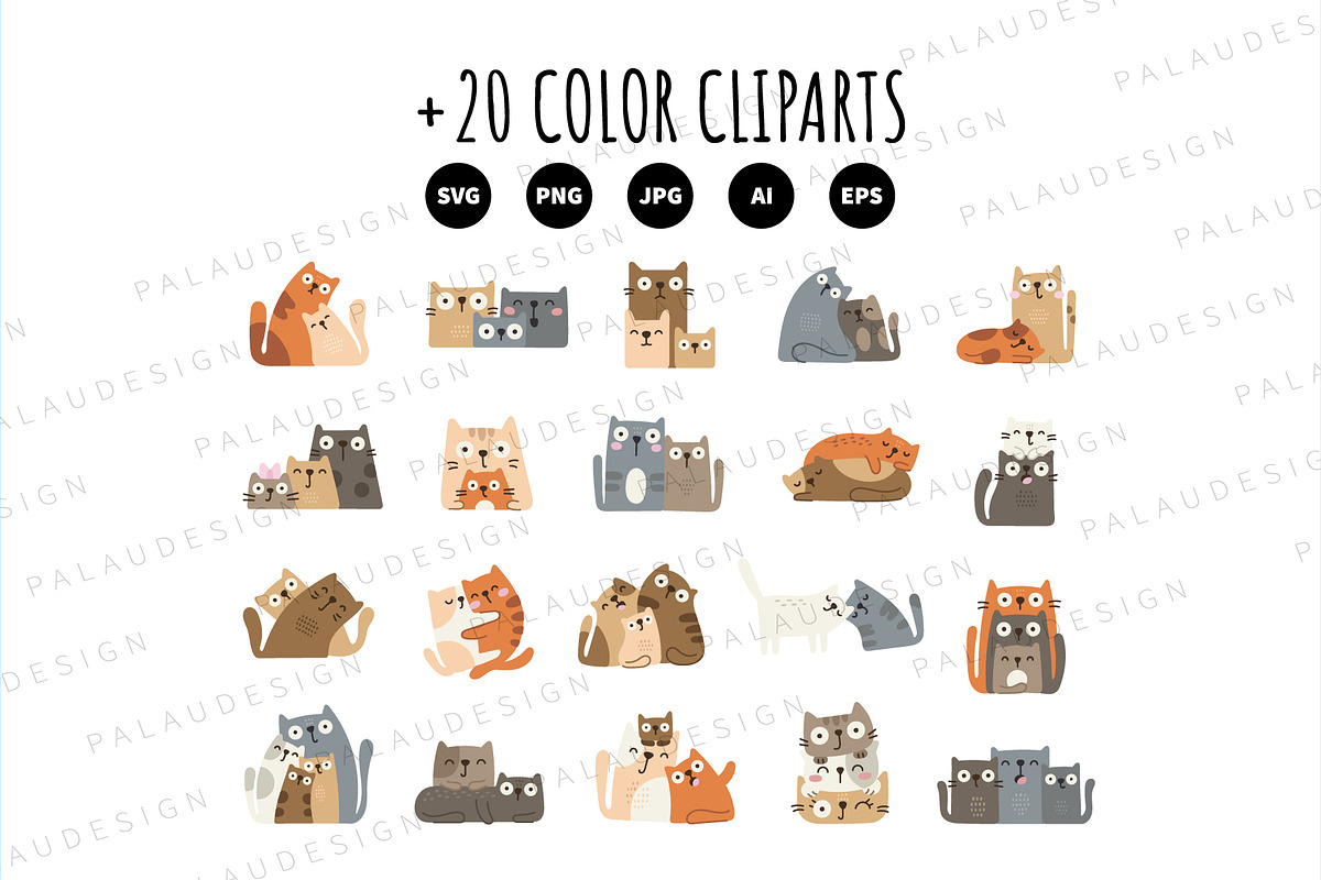 Family Cat Clipart, an Animal Illustration by Palau (Photo 8 of 10)