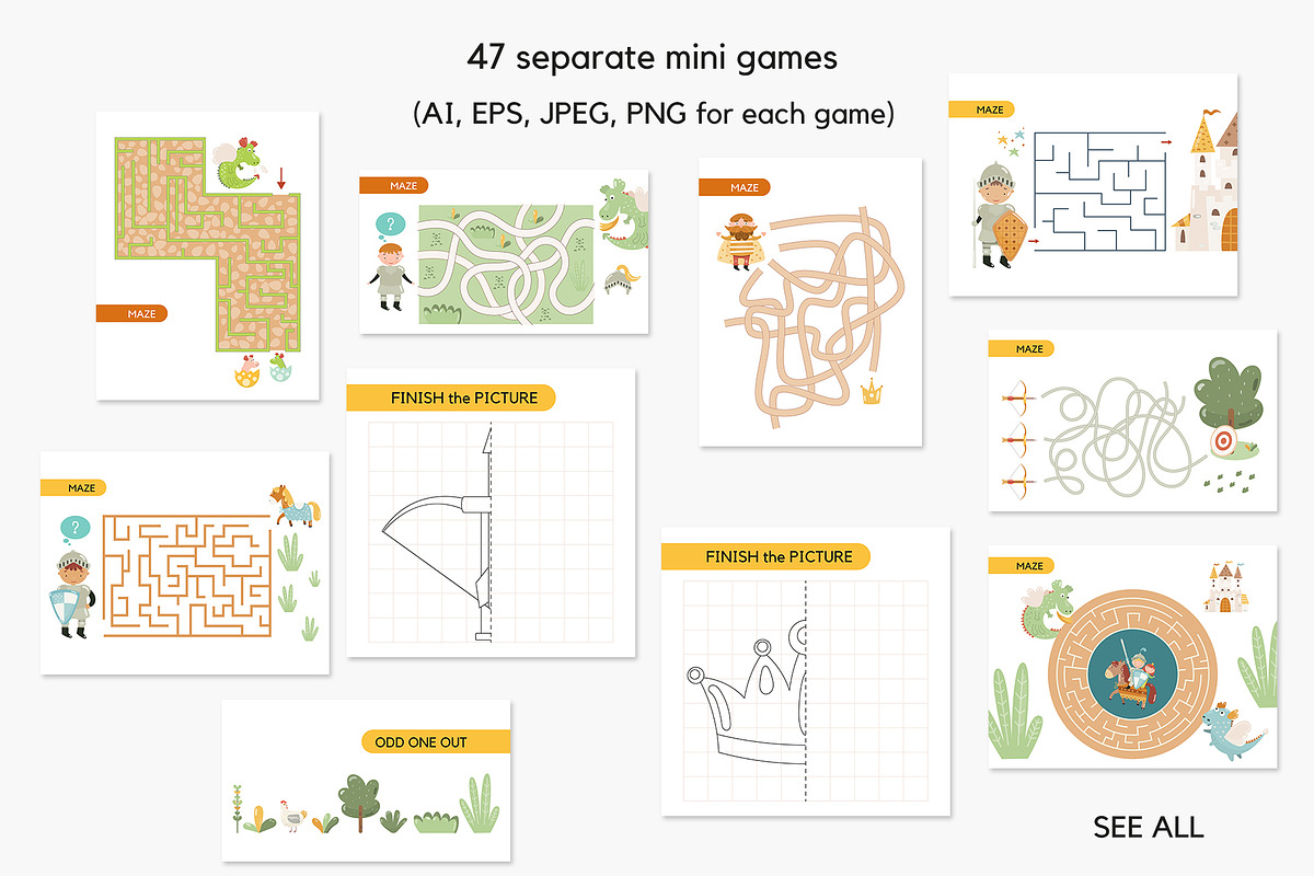KNIGHTS Activity Book for Kids
