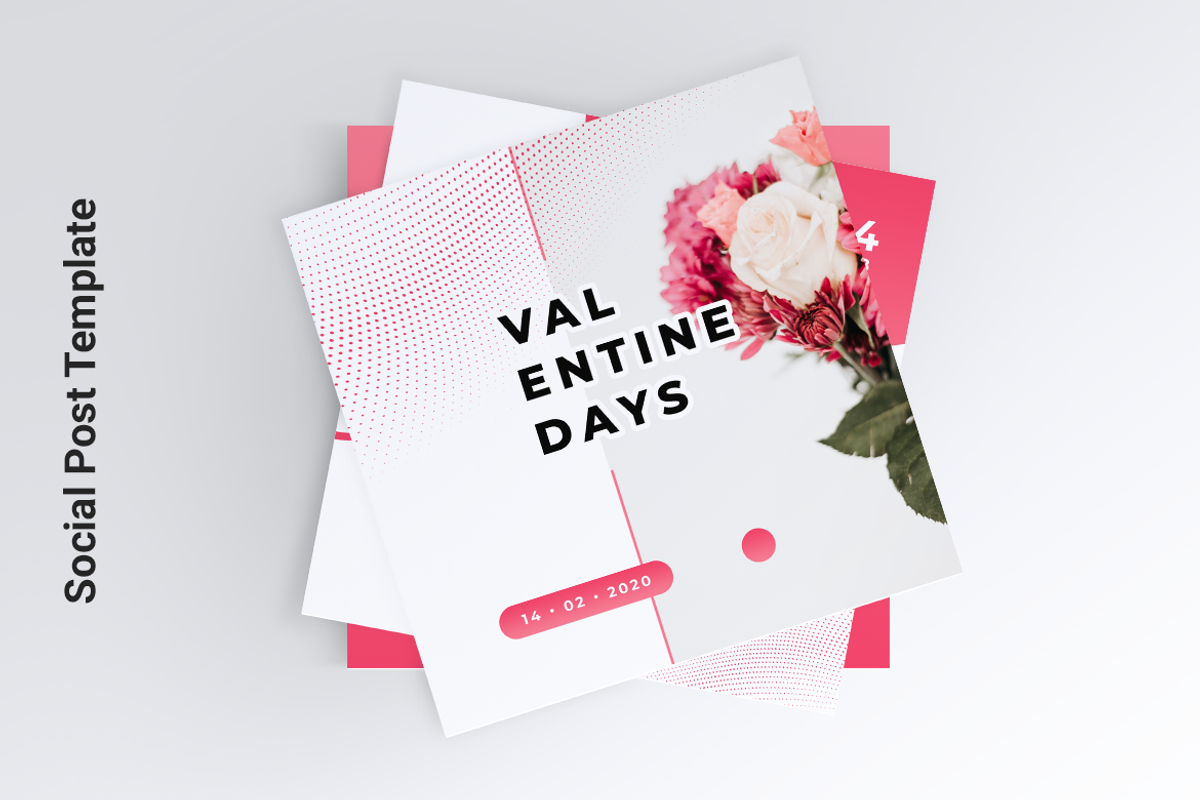 Happy Valentines Day Instagram Post, a Social Media Template by Rahardi Creative (Photo 2 of 6)