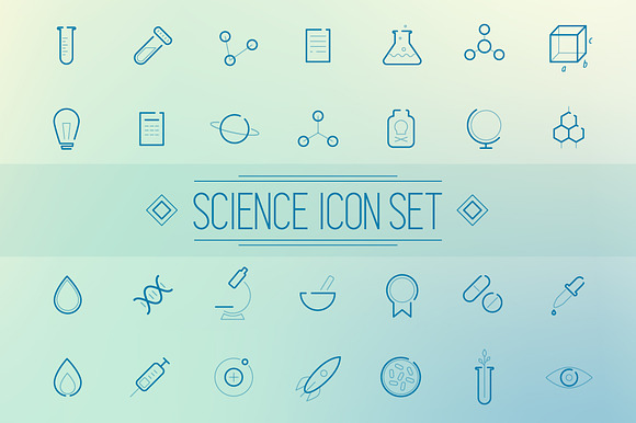 Set Of Science Icons