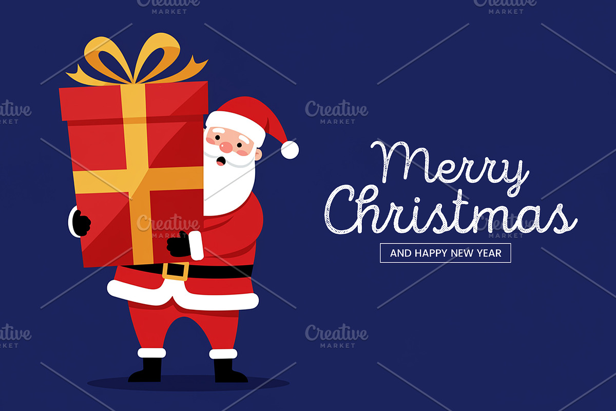 Template Merry Christmas & New Year, a Social Media Template by Qaseem Zaidi Graphics