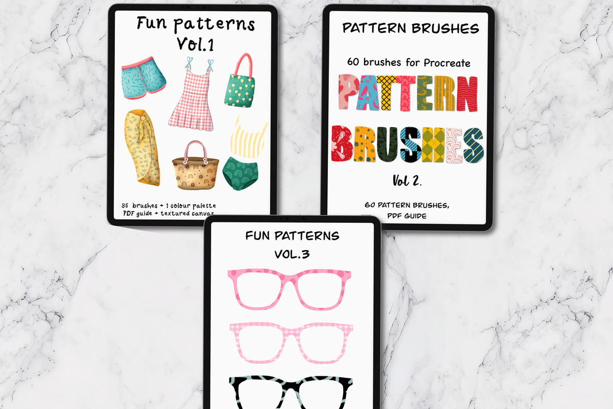 Fun Patterns Bundle for Procreate, a Brush Add-On by Tanya’s Digital Art (Photo 1 of 10)