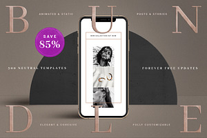 ANIMATED Neutral Instagram Bundle
