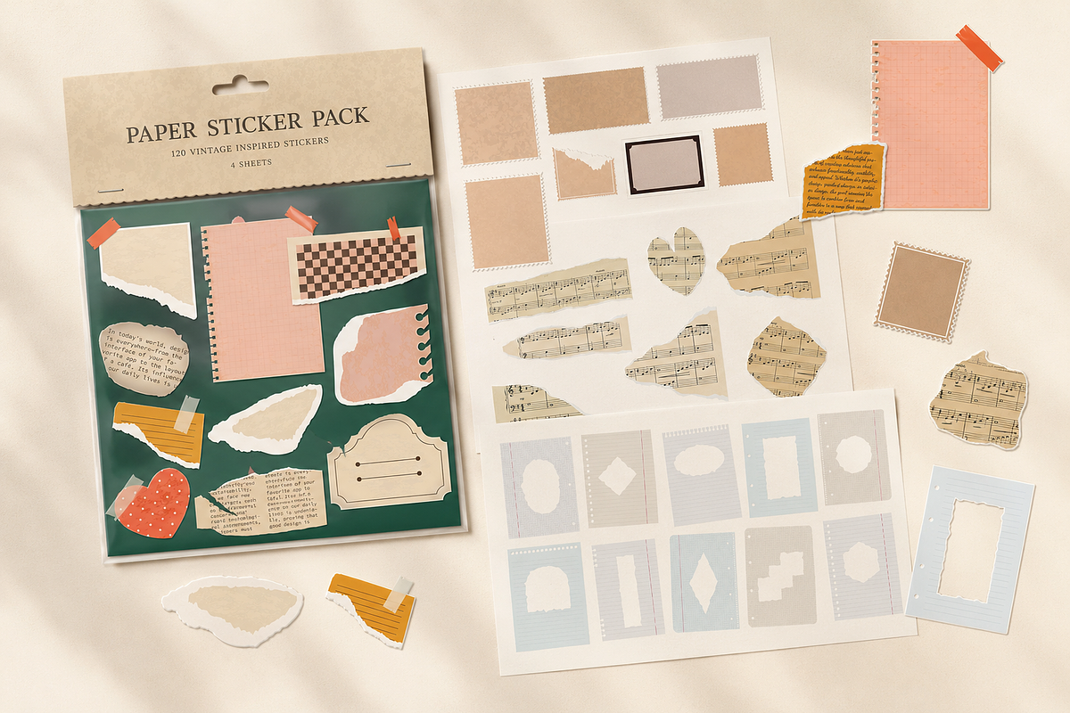 Vintage Notebook Pages, a Decorative Illustration by Anna Studio (Photo 7 of 12)