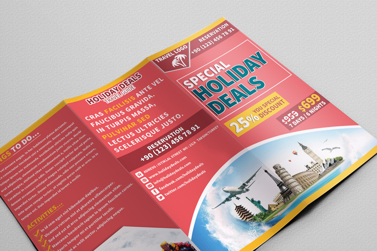 Travel Trifold Brochure 01, a Brochure Template by fatihakdemir (Photo 1 of 5)