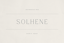 Solhene – A Sophisticated Serif Font
