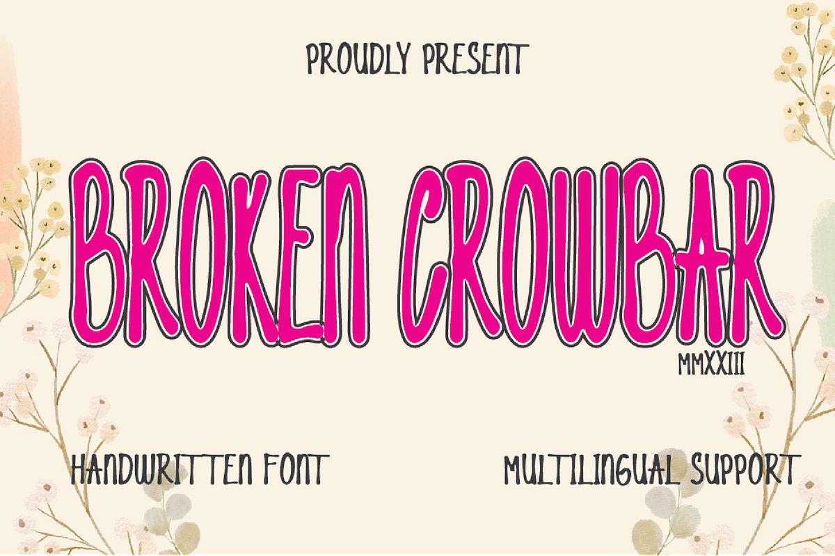 Broken Crowbar Handwritten Font, a Handwritten Font by Hello Good Studio (Photo 2 of 12)