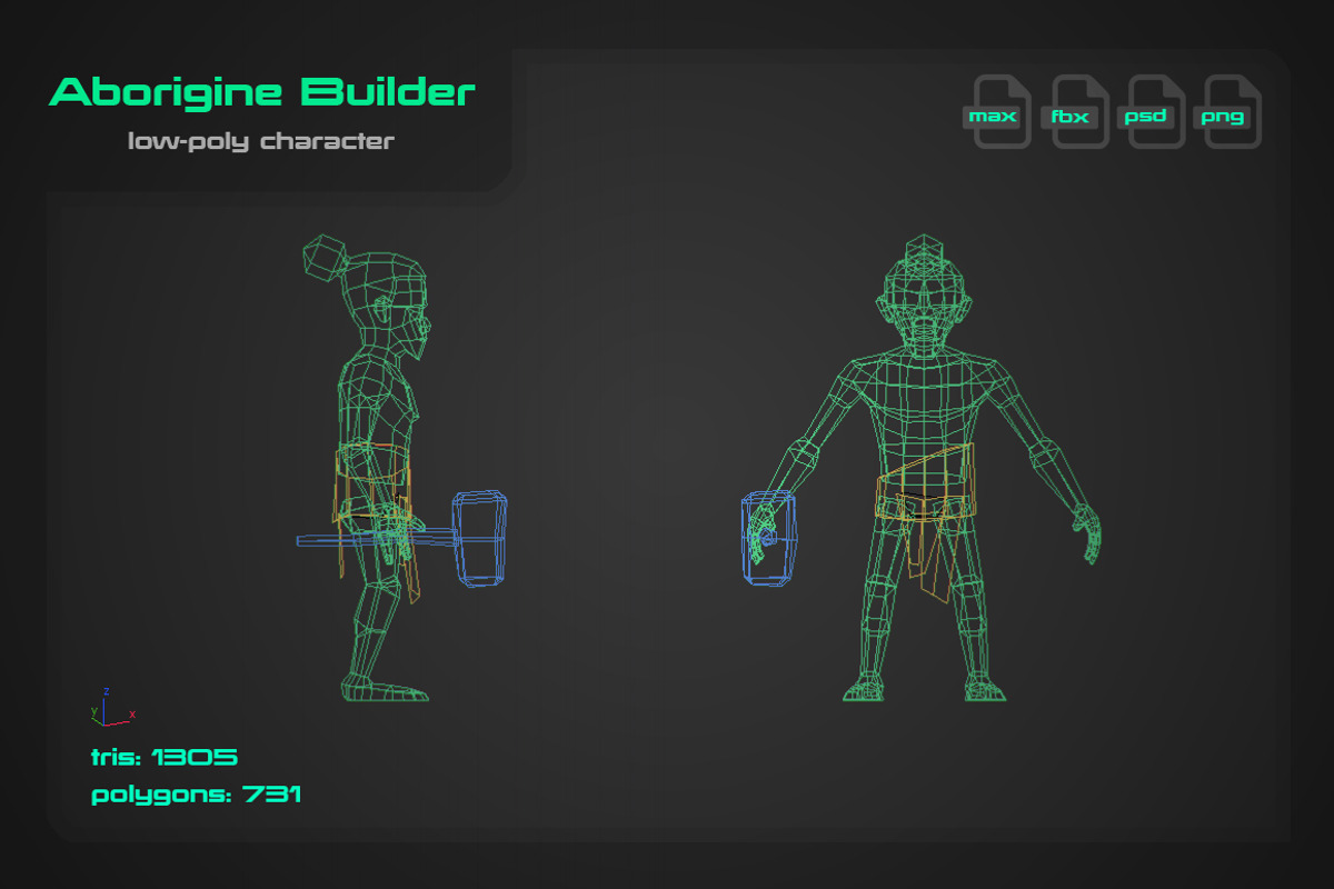 Aborigine Builder, a Characters & Person 3D Model by stallfish's art store (Photo 3 of 4)