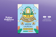 Retro Picnic Time Flyer Template, a Flyer Template by Tiptop Graphic (Thumbnail 1 of 5)