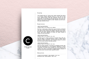 Minimalist CV MS Word Clo