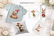Vintage Christmas Animals Clipart, an Animal Illustration by Artnoy (Thumbnail 6 of 8)