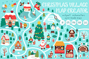 Christmas village map creator, a Seasonal Illustration by Lexi Claus (Thumbnail 1 of 12)