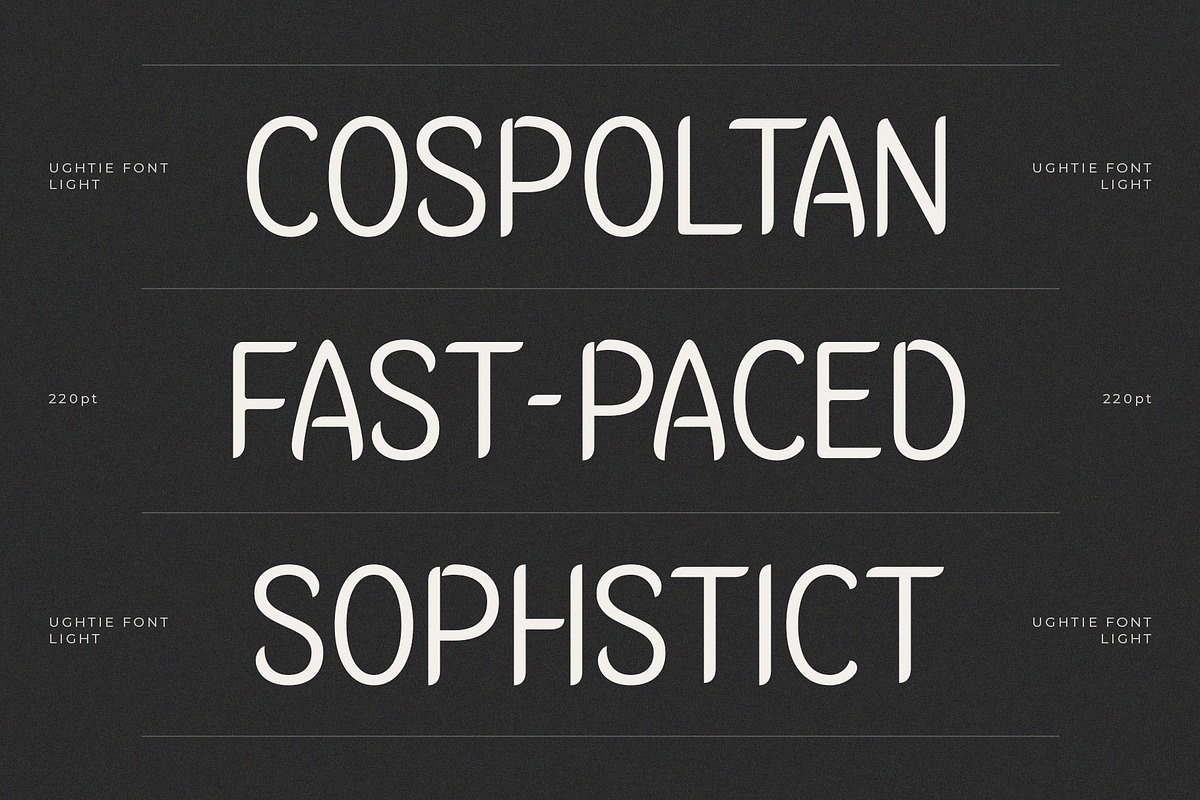 Ughtie – Elegant Sans Family Font, a Sans Serif Font by Krismagraph (Photo 6 of 12)