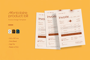 Montclaire Product Bill - Invoice, a Print Template by VUNIRA