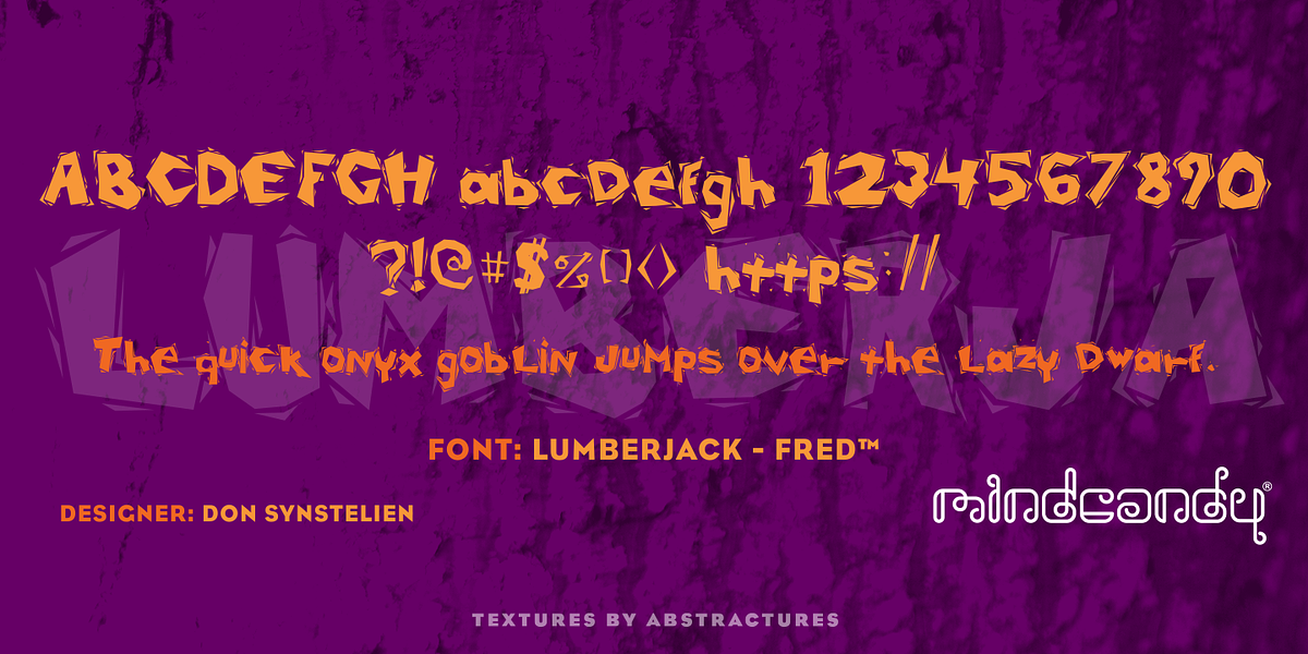 Lumberjack™, a Font by MINDCANDY (Photo 1 of 2)