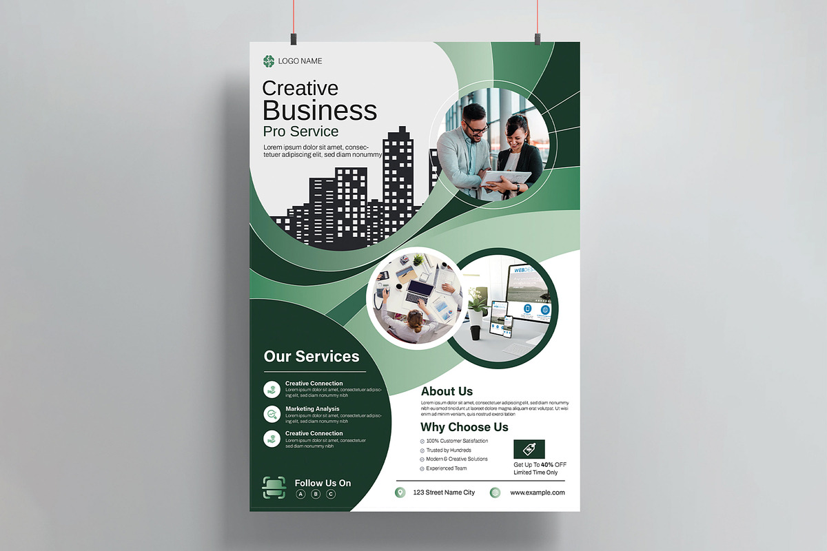 Business Flyer Template, a Flyer Template by MightyDesign (Photo 1 of 8)