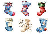 Christmas Socks Sublimation Clipart, an Illustration by Daily.Designs (Thumbnail 2 of 5)