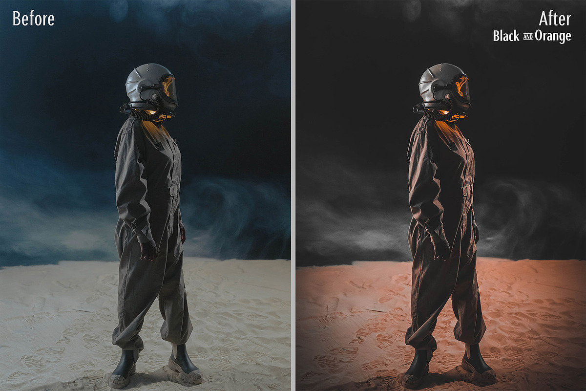 Black and Orange - Actions & Presets, a Preset Add-On by Hydrozi Presets (Photo 4 of 8)