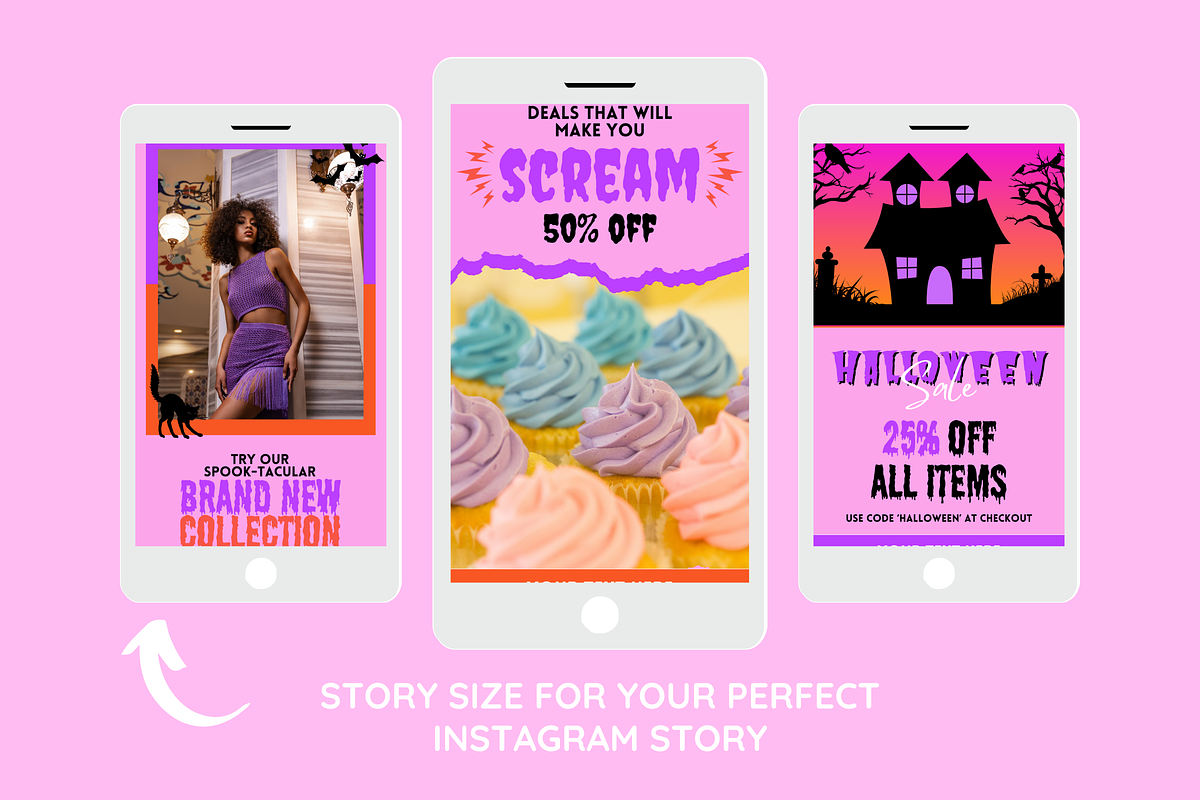 Halloween Instagram Templates, a Social Media Template by SunshineStudioBoutique (Photo 4 of 8)