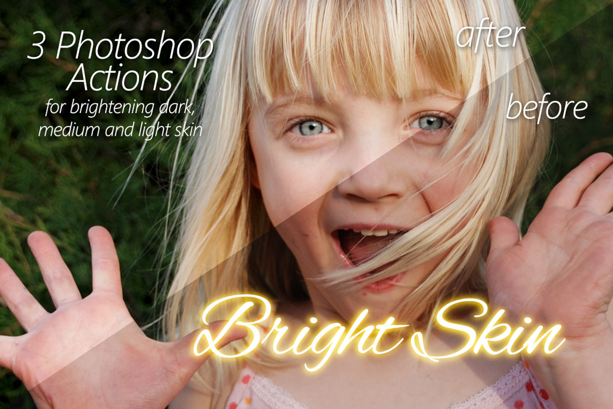 Bright Skin - 3 Photoshop actions, an Action Add-On by dusty.road.design (Photo 1 of 5)