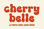 Cherry Belle - Retro Groovy Font, a Handwritten Font by Keithzo (Thumbnail 1 of 5)
