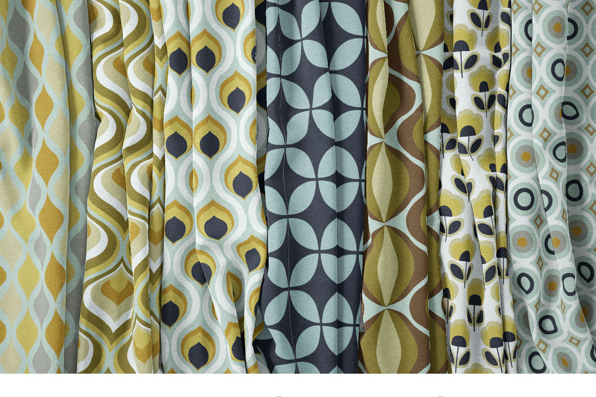Retro Vibes Vector Patterns, a Pattern Graphic by Jennadesigns (Photo 3 of 13)