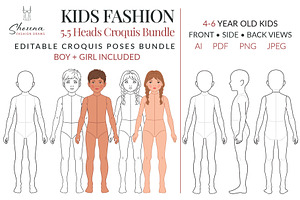 Kids Fashion Croquis Bundle