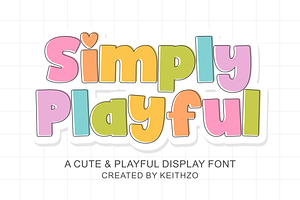 Simply Playful - Display Font, a Handwritten Font by Keithzo