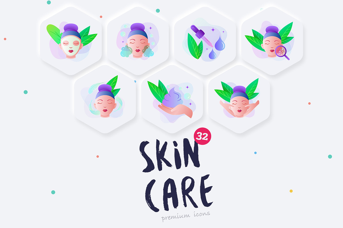 Skin Care | 32 Icons Set Hand Drawn, an Outline Icon by Marina Silence (Photo 18 of 18)