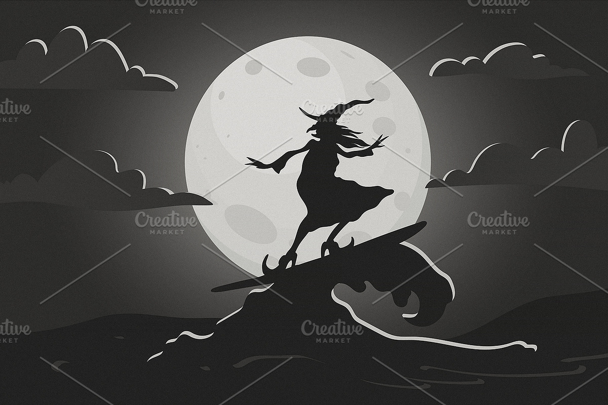 Halloween Сreepy Beach Collection, a Seasonal Illustration by Kokoshka (Photo 4 of 16)
