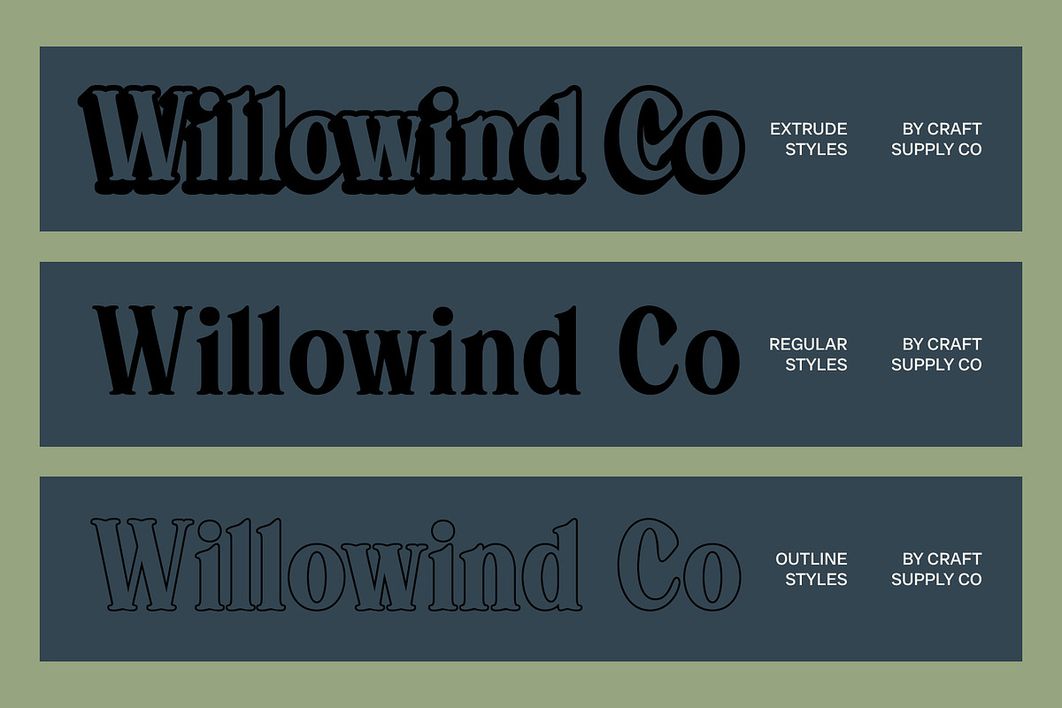 Badoney 3D, a Serif Font by Craft Supply Co. (Photo 2 of 8)