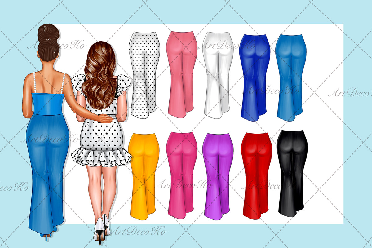 Best friends clipart, Soul sisters, a Person Illustration by DekoArt (Photo 7 of 9)