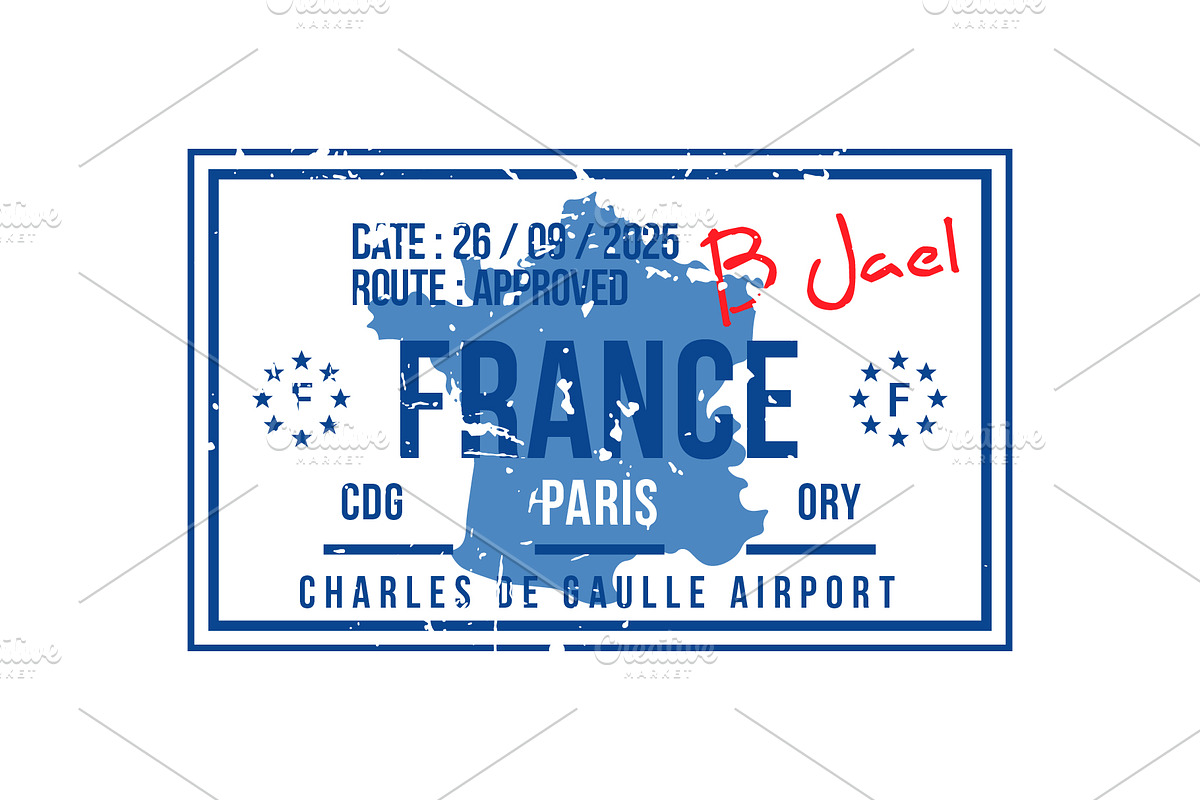 Passport Stamps & Travel Visa Signs, a Transportation Illustration by Kaushal Jangid (Photo 14 of 28)